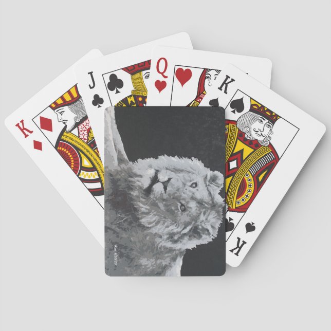 Leo, afrikansk Lejon, djur Casinokort (Baksidan)