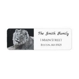 Leo, afrikanskt Lejont, animaliskt Returetiketter Returadress Etikett