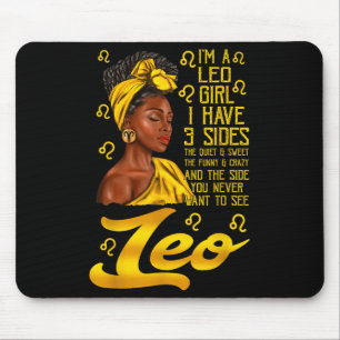 Leo Afro Black Woman Det är mitt födelsedagstecken Musmatta