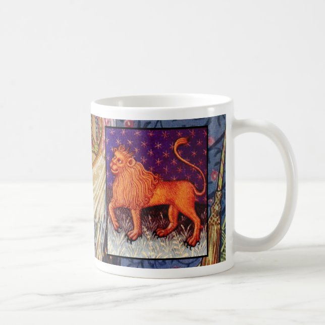 Leo Ancient Zodiac Sign Astrology Coffee Kopp/Mugg Kaffemugg (Höger)