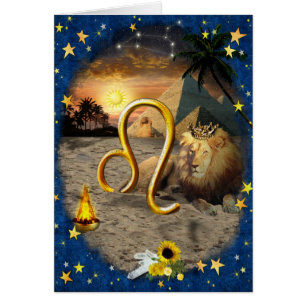 Leo ♌ Art Collage Card Hälsningskort