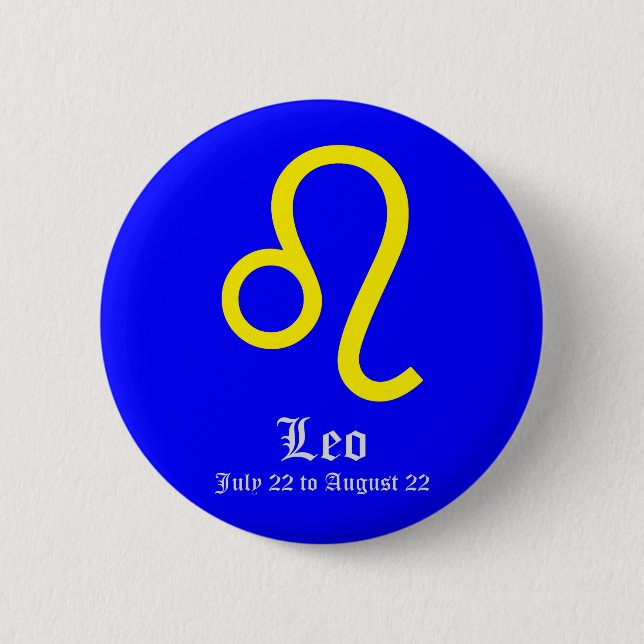 LEO ASTROLOGIC SIGN, SYMBOL ZODIAC KNAPP (Framsida)