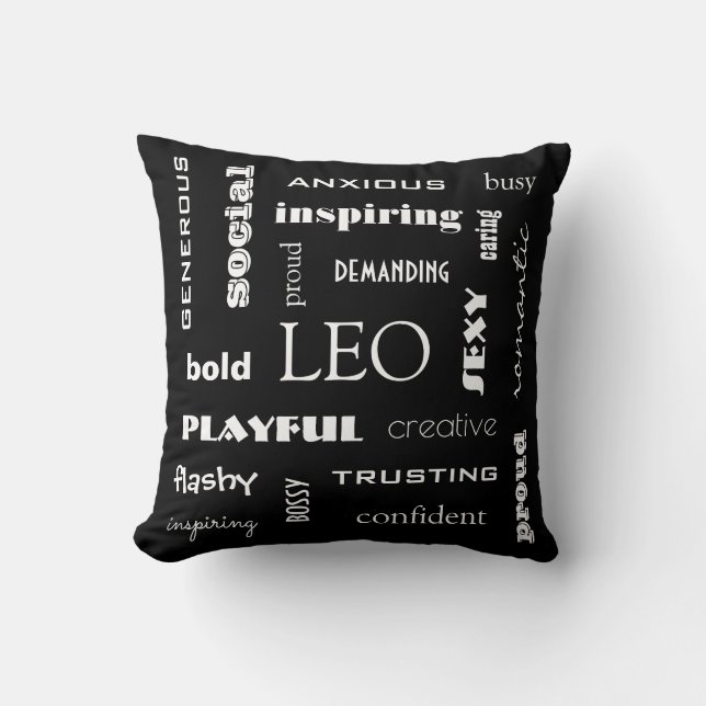 Leo Astrological Kudde (Framsida)
