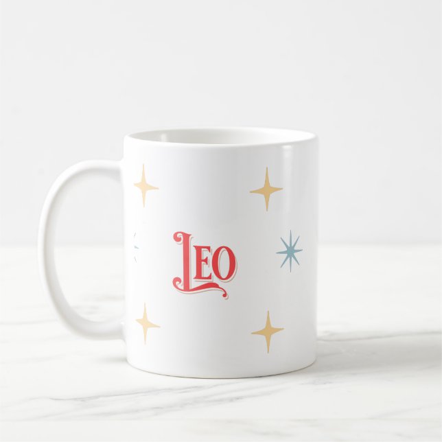 Leo Astrological Sign Coffee Mugg (Vänster)