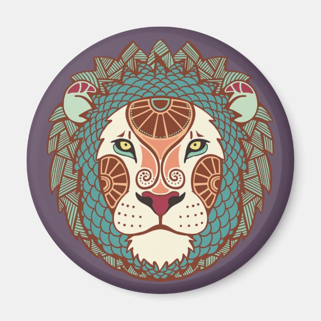 Leo Astrological Sign Magnet (Framsidan)