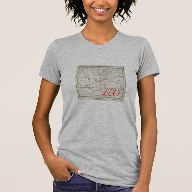 Leo Astrological Sign Tee Shirt (Framsida)