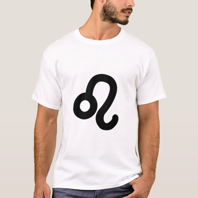 Leo Astrological Symbol Sign 6 T Shirt (Framsida)