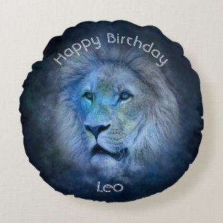 Leo Astrological Zodiac-tecken Rund Kudde