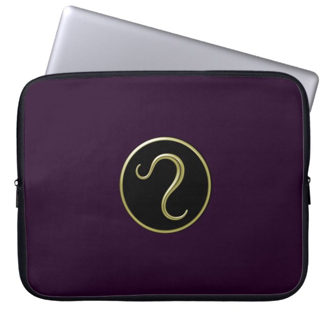 Leo astrologisk symbollaptop sleeve (Framsidan)
