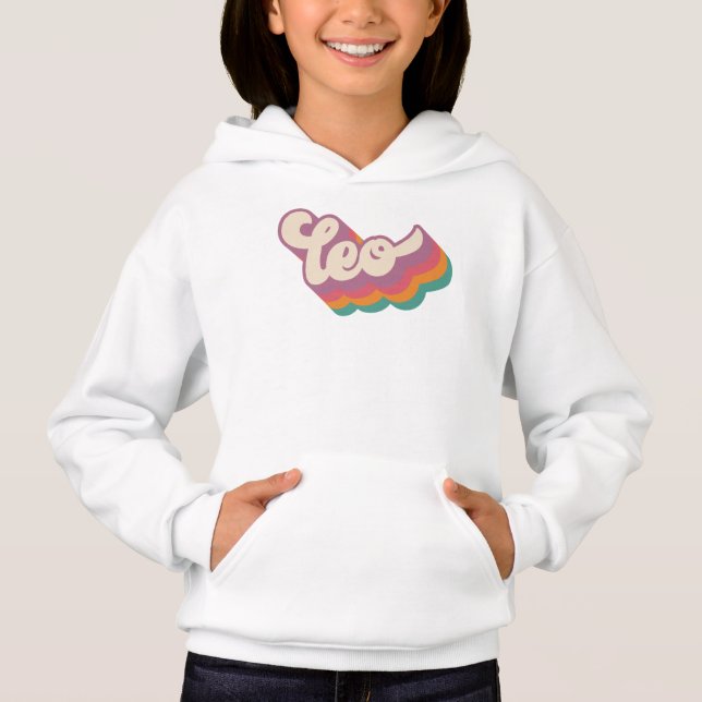 Leo Astrology Birthday Gift Zodiac Sign Retro T Shirt (Framsida)