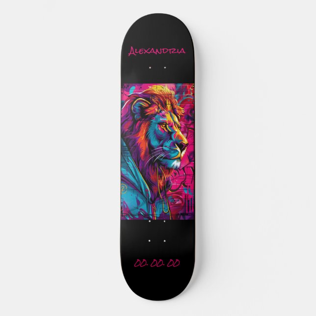 Leo Astrology Grafulli Personlig Skateboard (Framsida)