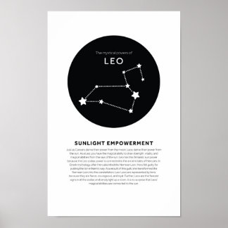 Leo Astrology Stjärntecken Zodiac Poster