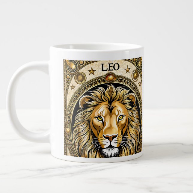 Leo astrology-tecken jumbo mugg (Vänster)