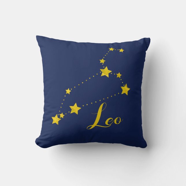 Leo Astrology with Constellation of Stars Kudde (Framsida)