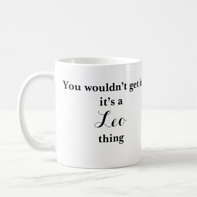 Leo Astrology Zodiac Funny Mug Kaffemugg (Vänster)