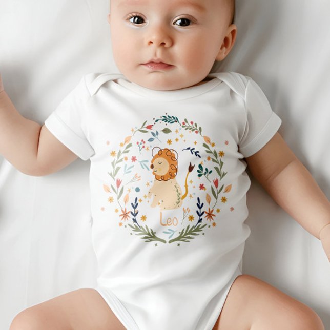 Leo Baby Outfit - Little Lejon Zodiac Sign T Shirt (Skapare uppladdad)