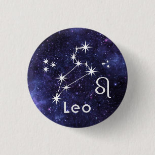 Leo Badge, Zodiac Horoscope Badge Knapp