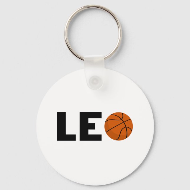 Leo Basketball Nyckelring (Framsida)