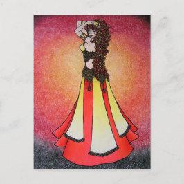 Leo Belly Dancer Vykort