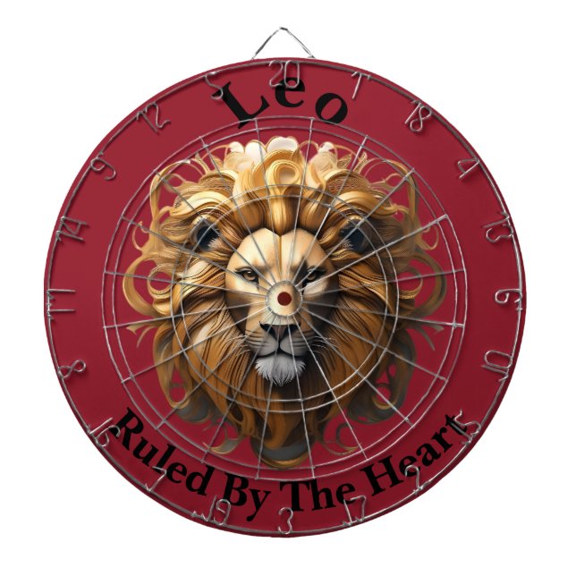 Leo Birth Sign, Lejon, föreskriven av hjärtat. Darttavla (Framsidan)