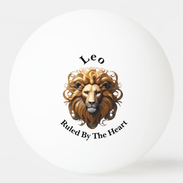 Leo Birth Sign, Lejon, föreskriven av hjärtat. Pingisboll (Framsidan)