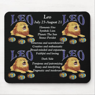Leo Birth Sign Zodiac Mouse Pad Musmatta