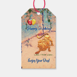 Leo Birthday Gift Märkres Presentetikett