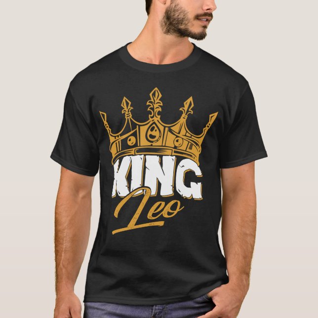 Leo Birthday Kung Leo Zodiac Shirt T Shirt (Framsida)