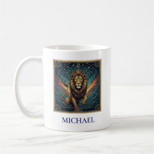 Leo Blå Celestiala Zodiak Kaffemugg