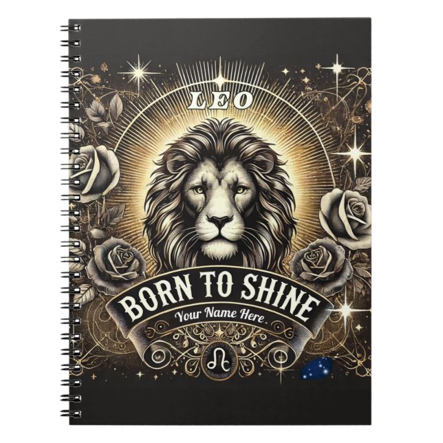 Leo "Born to Shine" Spiral bärbar dator Anteckningsbok (Framsidan)