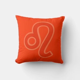 "Leo" brandskylt orange red zodiac dekorativ kudde