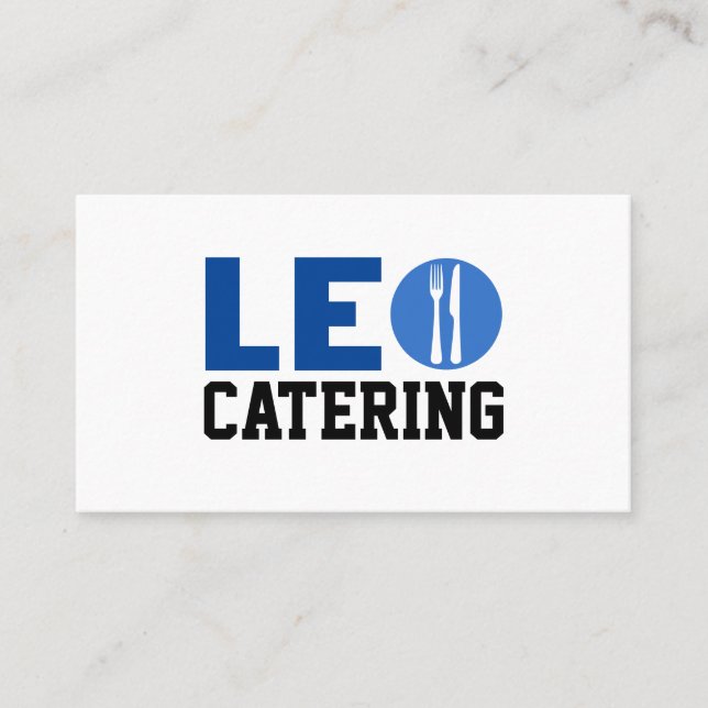 Leo catering visitkort (Framsida)