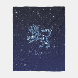 Leo Constellation and Zodiac Sign with Stars Fleecefilt