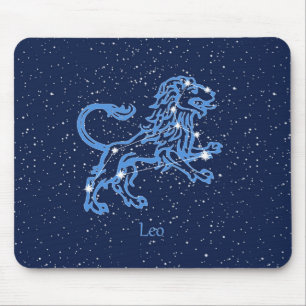 Leo Constellation and Zodiac Sign with Stars Musmatta