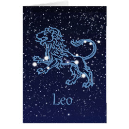 Leo Constellation and Zodiac Sign with Stars OBS Kort