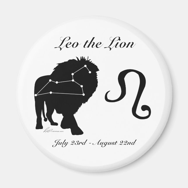 Leo Constellation/Zodiac Magnet (Framsidan)