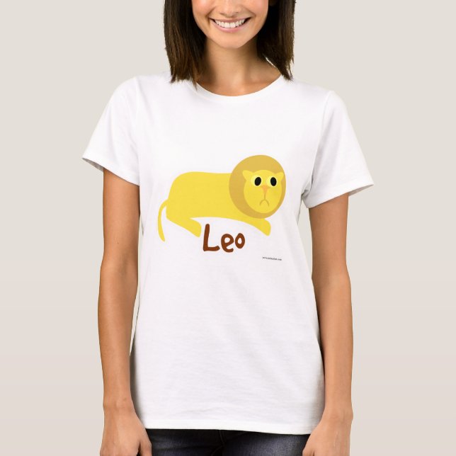 Leo Cute Lejon Astrology-symbolen T-shirt (Framsida)