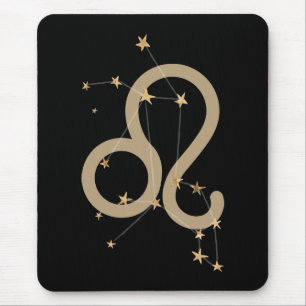 Leo de Lejona Zodiac Constellation guld-stjärnorna Musmatta