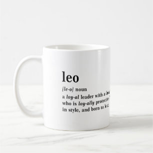 Leo Definition Estetisk Astrologipresent Kaffemugg