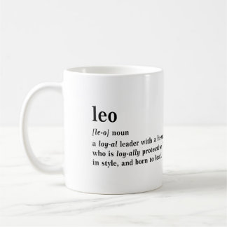 Leo Definition Estetisk Astrologipresent Kaffemugg