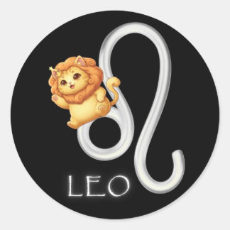Leo-dekal Runt Klistermärke