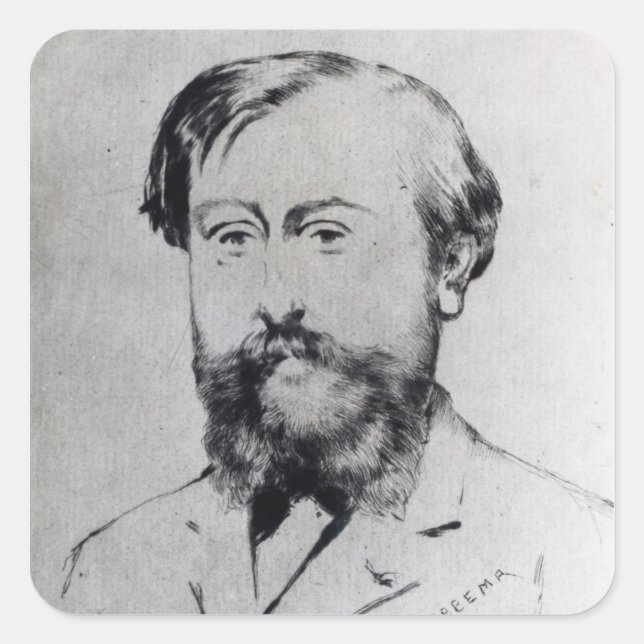 Leo Delibes Fyrkantigt Klistermärke (Framsida)