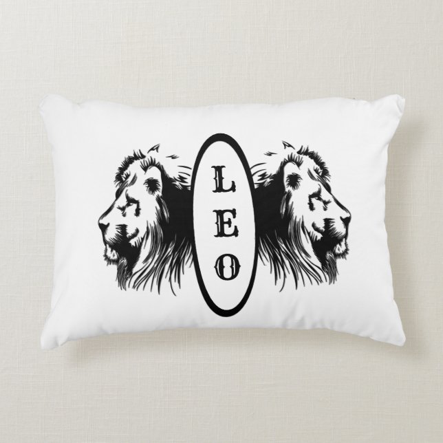 Leo den Lejona bokade Zodiac Prydnadskudde (Framsidan)