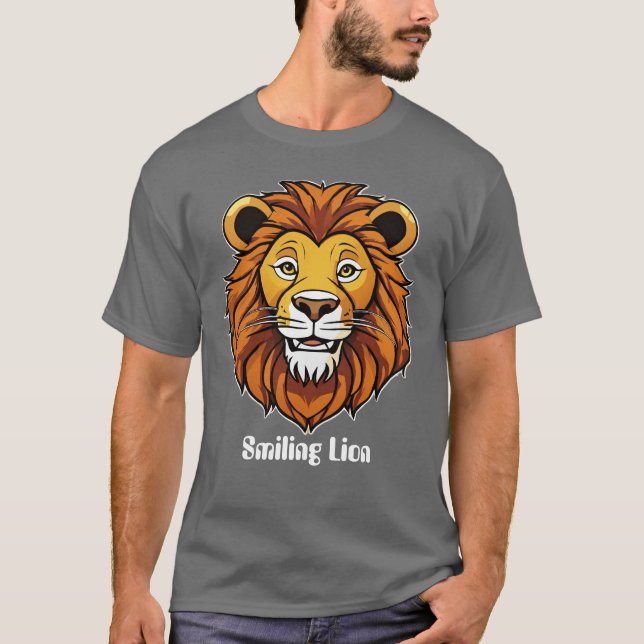 Leo den Lejona Smile T-Shirt Design (Framsida)