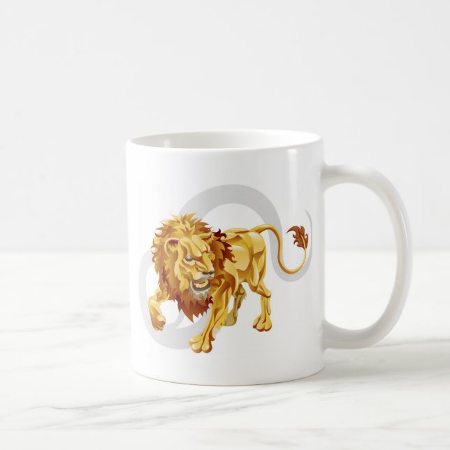 Leo den lejona stjärnan eller födelsen eller kaffemugg (Höger)