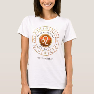 Leo - den lejona zodiacen undertecknar t shirt
