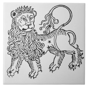Leo (det lejont) en illustration från 'Poeticonen Kakelplatta