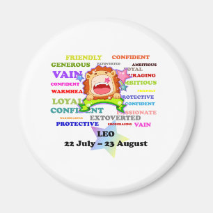 Leo det lejont, Zodiac undertecknar beställnings- Magnet