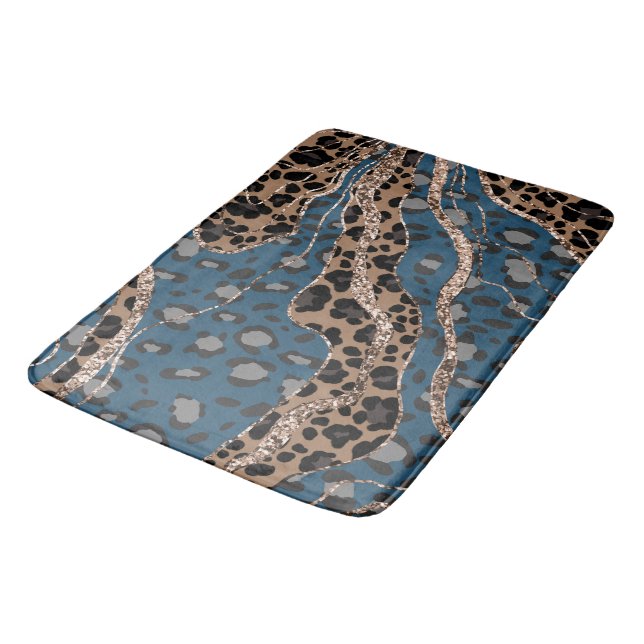 Leo Djurtryck Glitter Glam 1 Badrumsmatta (Vinklad)