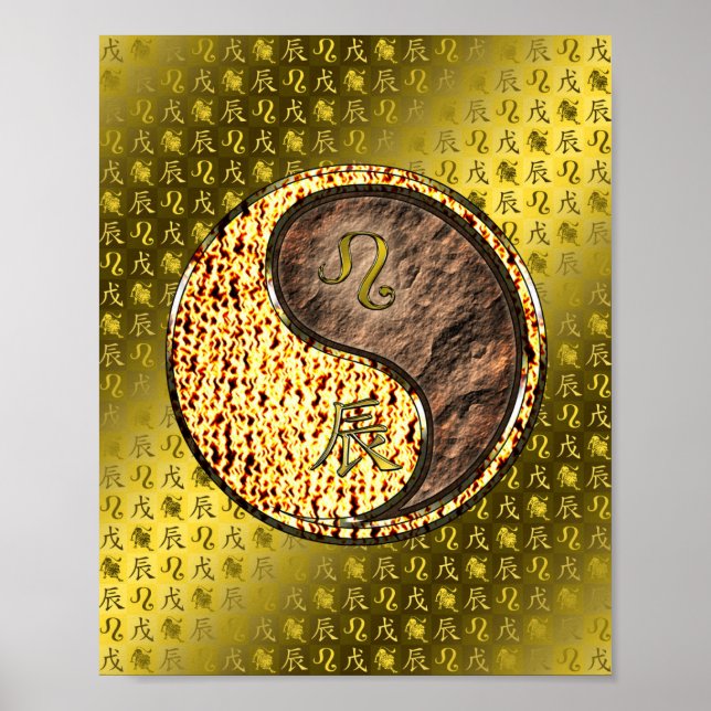 Leo & Earth Dragon Poster (Framsidan)